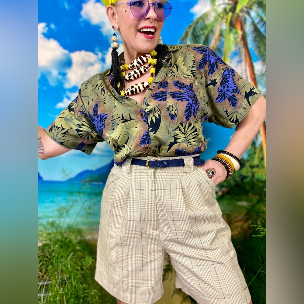 Vintage La Mode Plaid Shorts